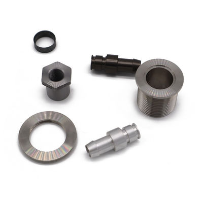 0.05mm Độ khoan độ chính xác CNC quay bộ phận nhôm thép không gỉ
