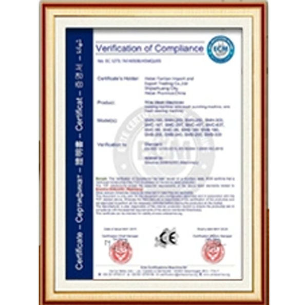 Trung Quốc Dongguan Zhaoyi Hardware Products Co., LTD. Chứng chỉ
